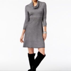 INC Gray Sweater Dress Size L